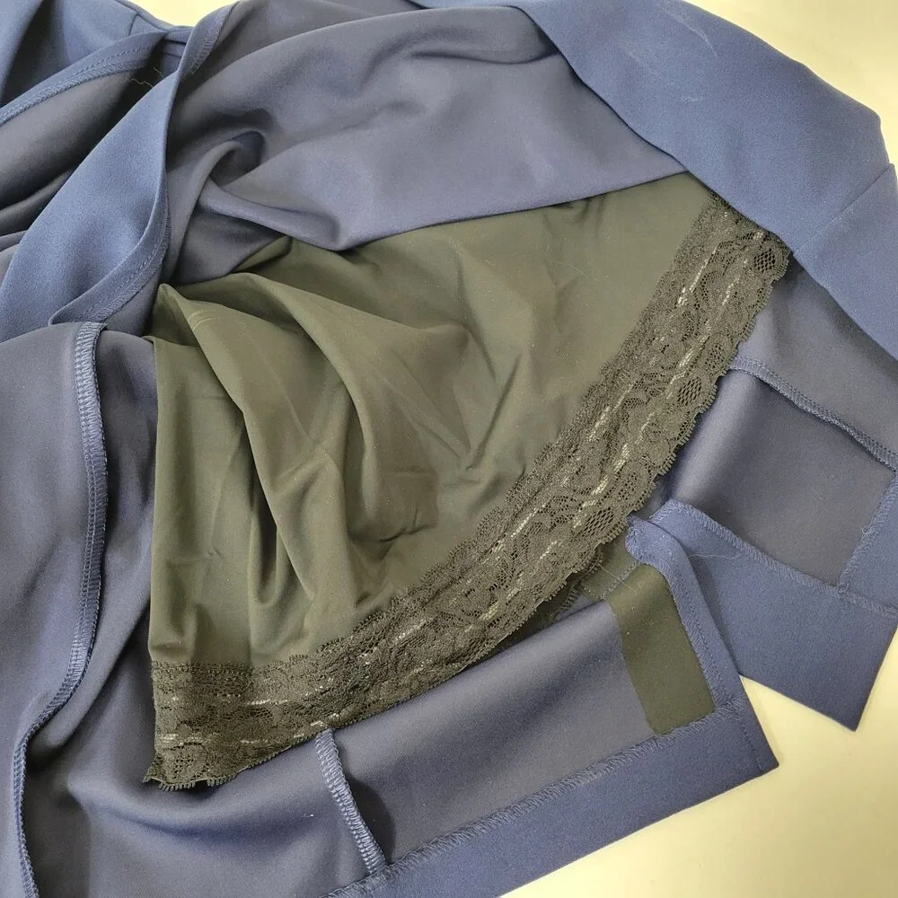 NYDJ Women's 3/4 Sleeve Midi Sheath Dress Size 10 Blue - Picture 5 of 5